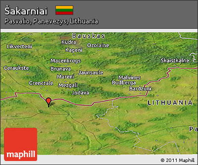 Satellite Panoramic Map of Šakarniai