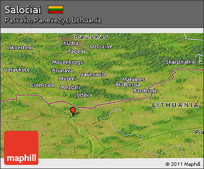Satellite Panoramic Map of Saločiai