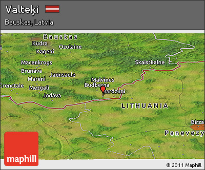 Satellite Panoramic Map of Valteķi