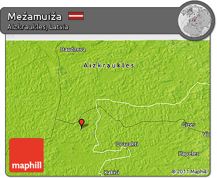 Physical 3D Map of Mežamuiža