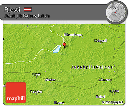 Physical 3D Map of Riesti