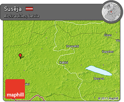 Physical 3D Map of Susēja