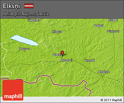 Physical 3D Map of Elkšņi