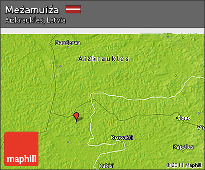 Physical 3D Map of Mežamuiža