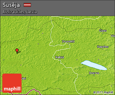 Physical 3D Map of Susēja