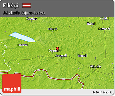 Physical 3D Map of Elkšņi