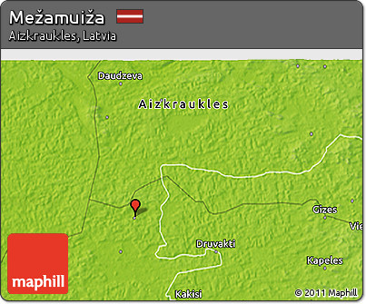 Physical 3D Map of Mežamuiža