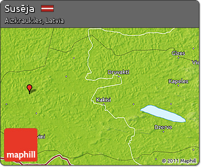 Physical 3D Map of Susēja