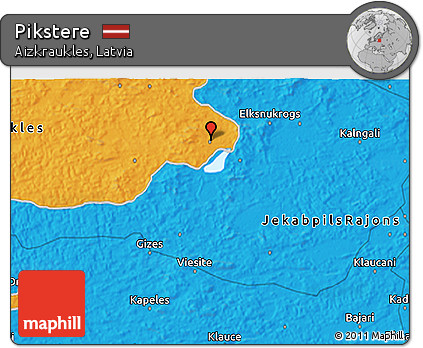 Political 3D Map of Pikstere