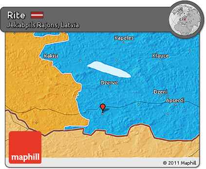 Political 3D Map of Rite
