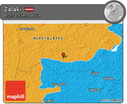 Political 3D Map of Zalaki