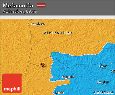 Political 3D Map of Mežamuiža