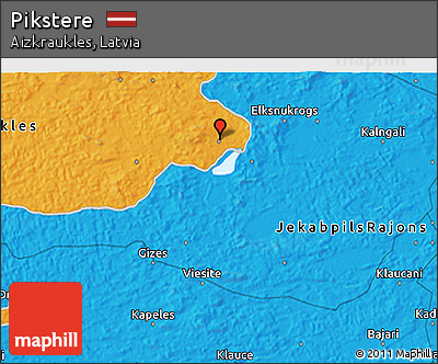 Political 3D Map of Pikstere