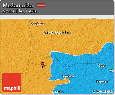 Political 3D Map of Mežamuiža
