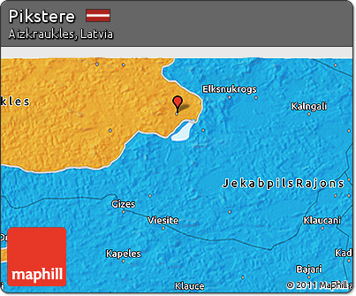 Political 3D Map of Pikstere