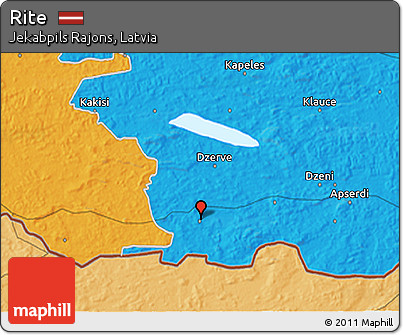 Political 3D Map of Rite