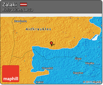 Political 3D Map of Zalaki