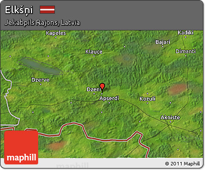 Satellite 3D Map of Elkšņi