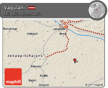 Shaded Relief 3D Map of Vagulāni