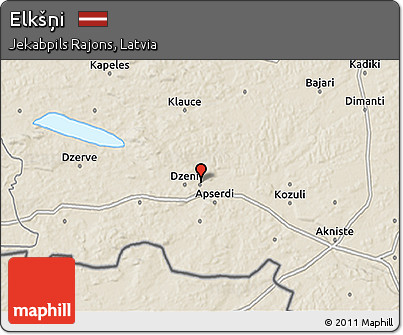 Shaded Relief 3D Map of Elkšņi
