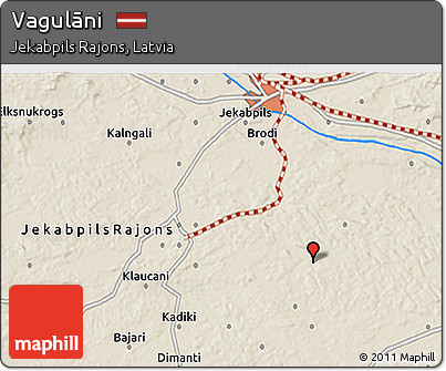 Shaded Relief 3D Map of Vagulāni