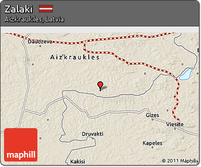 Shaded Relief 3D Map of Zalaki