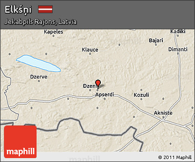 Shaded Relief 3D Map of Elkšņi