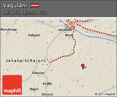 Shaded Relief 3D Map of Vagulāni