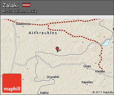 Shaded Relief 3D Map of Zalaki