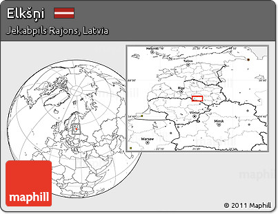 Blank Location Map of Elkšņi