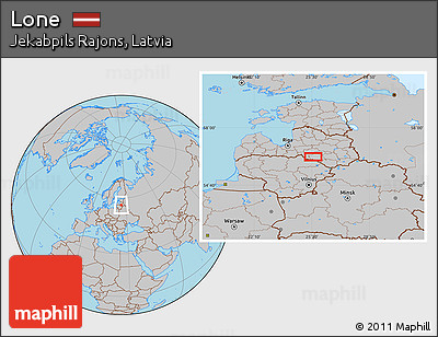 Gray Location Map of Lone