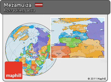 Political Location Map of Mežamuiža