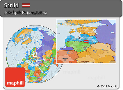 Political Location Map of Striķi
