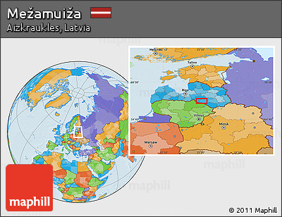 Political Location Map of Mežamuiža