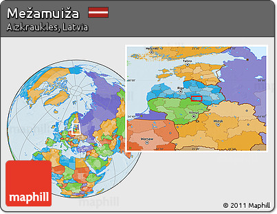 Political Location Map of Mežamuiža