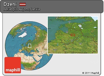 Satellite Location Map of Dzeni