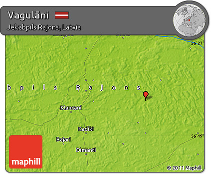 Physical Map of Vagulāni