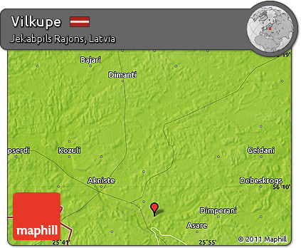 Physical Map of Vilkupe