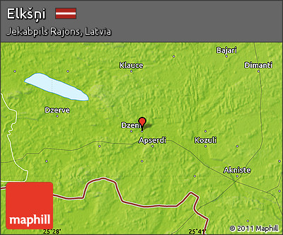 Physical Map of Elkšņi