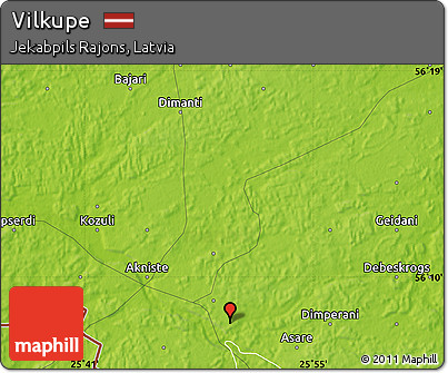 Physical Map of Vilkupe