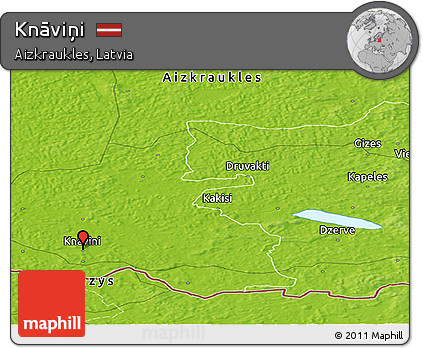 Physical Panoramic Map of Knāviņi