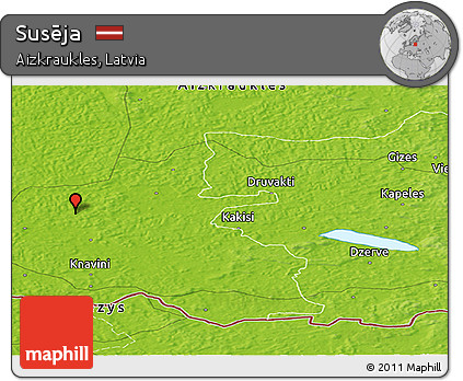 Physical Panoramic Map of Susēja