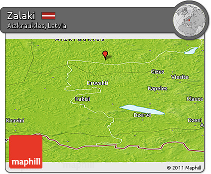 Physical Panoramic Map of Zalaki