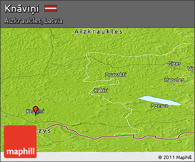 Physical Panoramic Map of Knāviņi