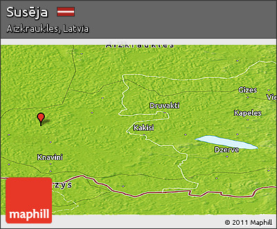 Physical Panoramic Map of Susēja
