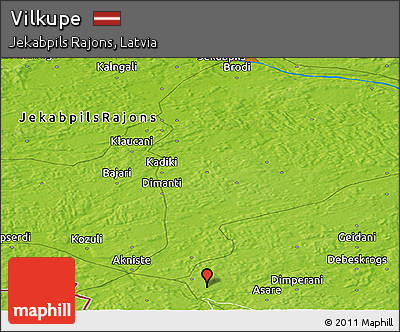 Physical Panoramic Map of Vilkupe