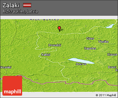 Physical Panoramic Map of Zalaki