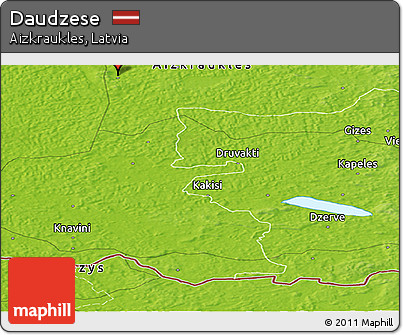Physical Panoramic Map of Daudzese
