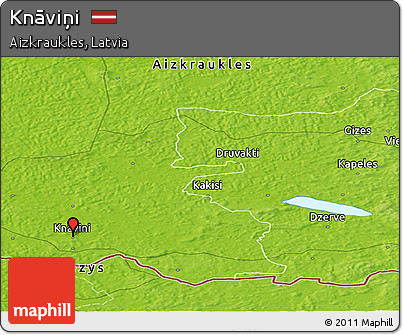 Physical Panoramic Map of Knāviņi