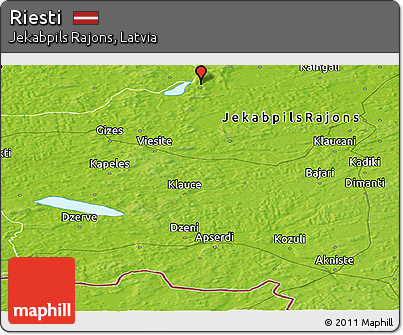 Physical Panoramic Map of Riesti